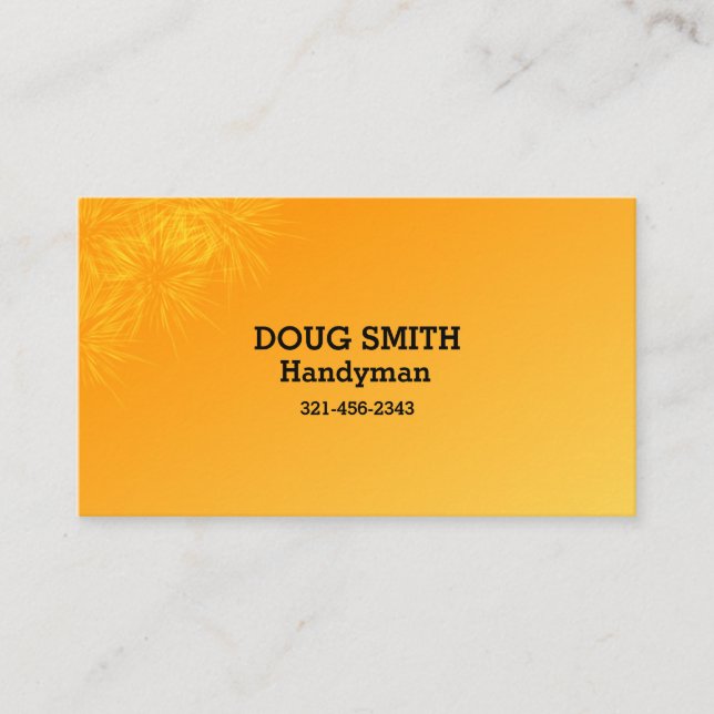 Carte de visite orange professionnel (Devant)