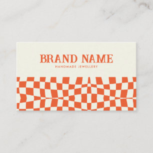 Carte De Visite Orange Retro Bold Fun