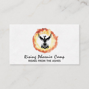 Carte De Visite *~* ORANGE ROUGE JAUNE Anneaux de feu Phoenix noir