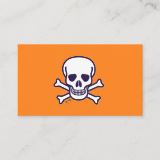 Carte de visite orange Skull n Bones standard