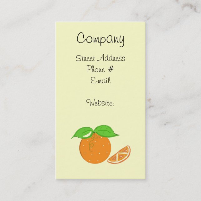 Carte De Visite Orange Twist (Devant)