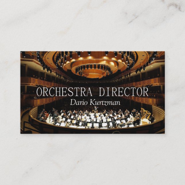 Carte De Visite Orchestre Directeur Musique Instructeur Cours (Devant)
