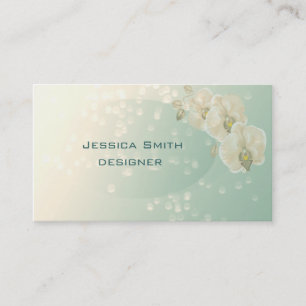 Carte De Visite Orchidée de bokeh à l'élégance et à l'apparence