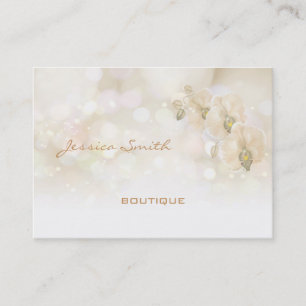 Carte De Visite Orchidée de bokeh élégante professionnelle