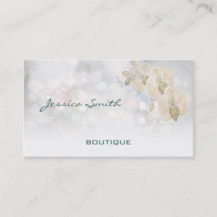 Carte De Visite Orchidée de bokeh élégante professionnelle