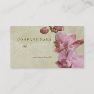 Carte De Visite Orchidée et feuille