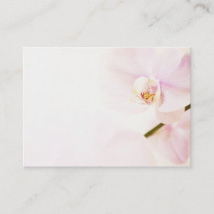 Carte De Visite Orchidée - haute fleur principale rose - modèle