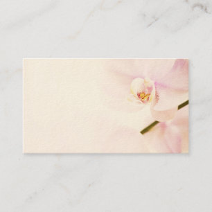 Carte De Visite Orchidée - haute fleur principale rose - modèle