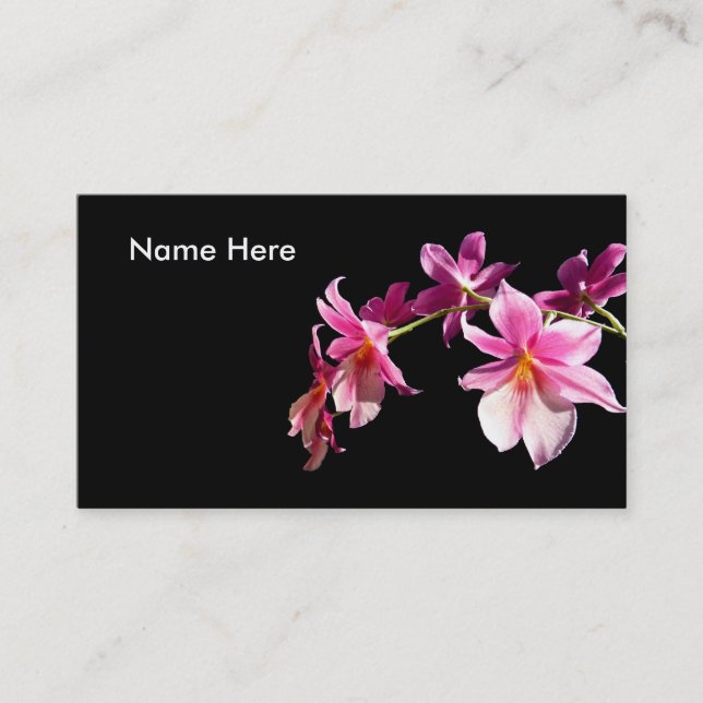 Carte De Visite Orchidée rose (Devant)