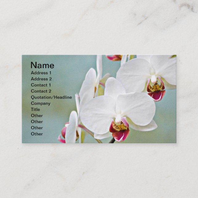 Carte De Visite Orchidées (Devant)