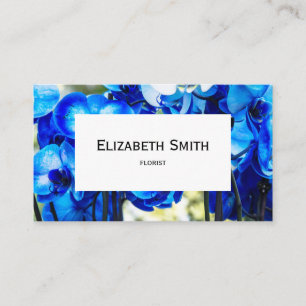 Carte De Visite Orchidées bleues