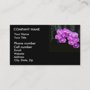 Carte De Visite Orchidées Rosée-Embrassées