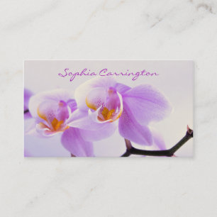 Carte De Visite Orchidées roses et blanches