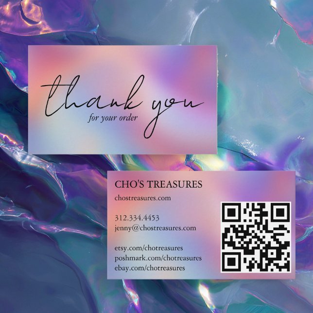 Carte De Visite Order THANK YOU Pretty Minimalist Blur Rainbow (Order THANK YOU Pretty Minimalist Blur Rainbow Business Card
)