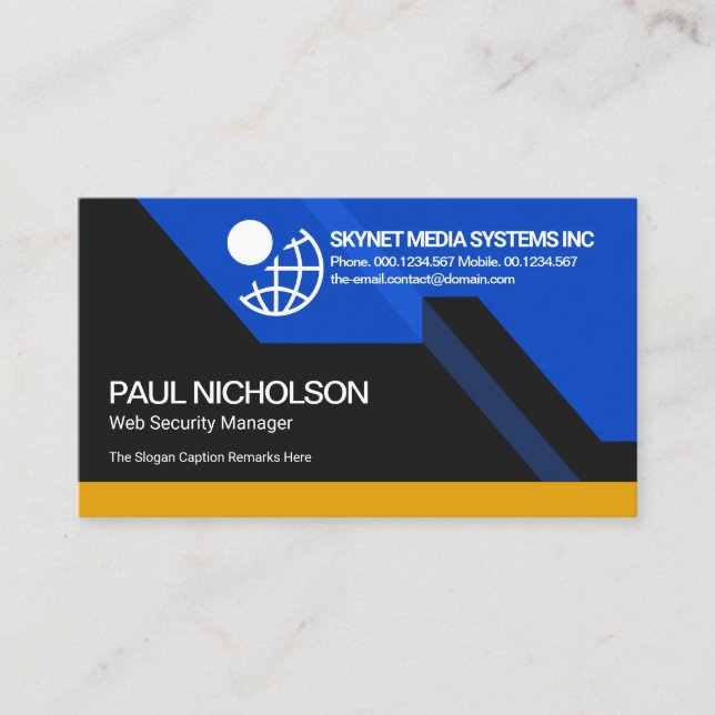 Carte De Visite Ordinateur étonnant dynamique futuriste coloré (Devant)