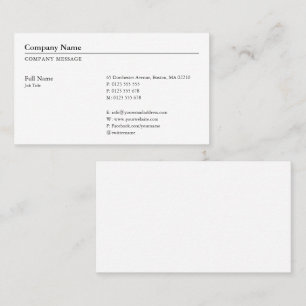 Carte De Visite Ordinateur professionnel classique