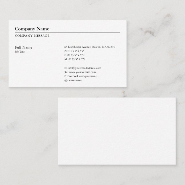 Carte De Visite Ordinateur professionnel classique (Devant / Derrière)