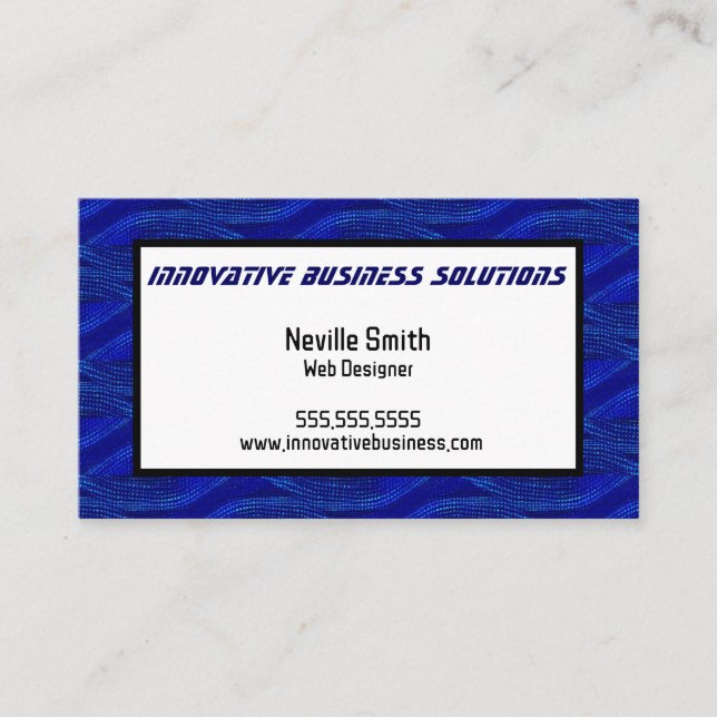 Carte De Visite Ordinateurs techniques Blue Twist Web Designer (Devant)