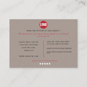 Carte De Visite Ordre de coeur minimaliste moderne