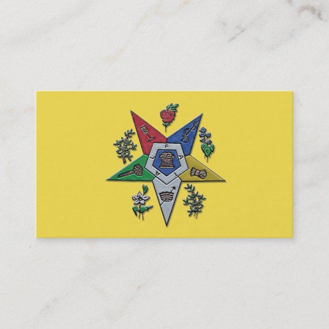 Carte De Visite Ordre De L'Étoile Orientale (Devant)