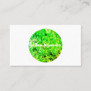 Carte de visite Organique Gazon Vert Herbe Verte