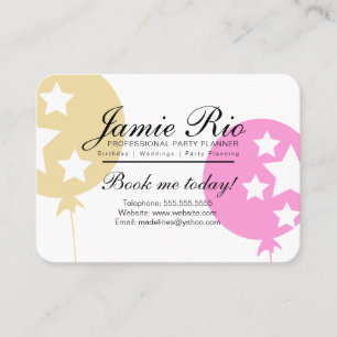 Carte De Visite Organisateur de fête Planification d'anniversaire 