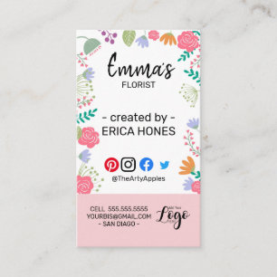 Carte De Visite organisateur de l'événement wedding planner fleu
