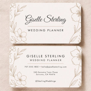 Carte De Visite Organisateur de Mariage Floral