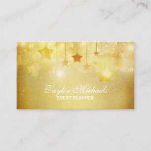 Carte De Visite Organisateur de parties scintillantes d'étoiles