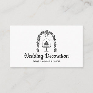 Carte De Visite Organisateur d'événement gâteau de mariage décor d
