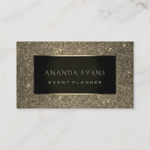 Carte De Visite Organisateur d'événements Parties scintillant Blac