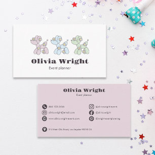 Carte De Visite Organisateur d'événements pour enfants Chiens en b