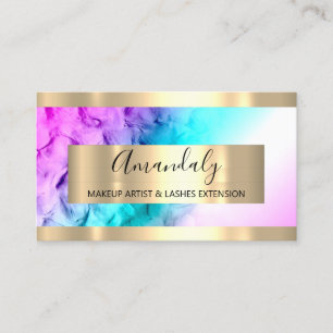 Carte De Visite Organisateur Ombre Blue Pink