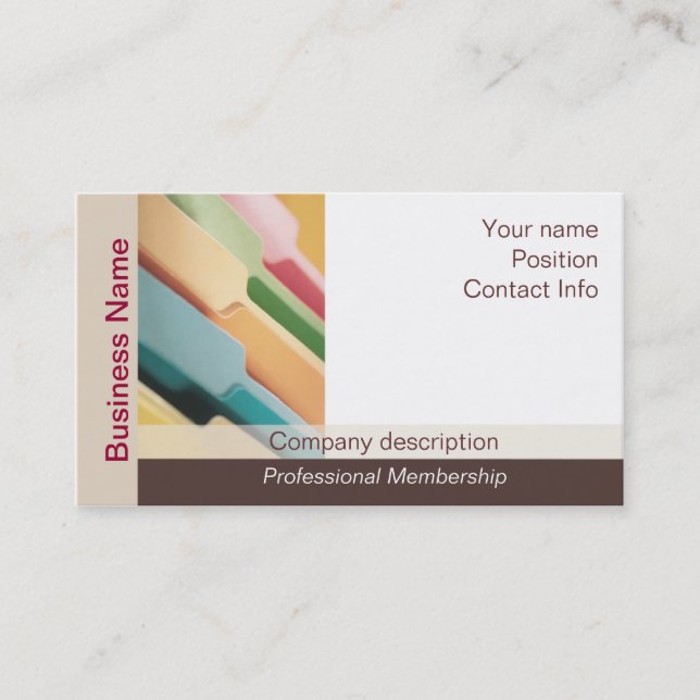 Carte De Visite Organisateur professionnel (Devant)