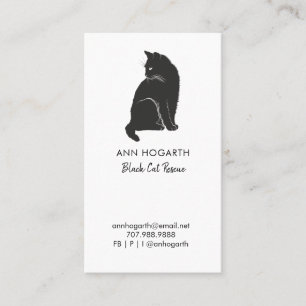 Carte De Visite Organisation de Secourt de chat noir