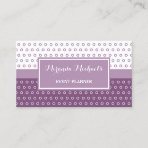 Carte De Visite Organisatrice d'événements Pointillés Violets
