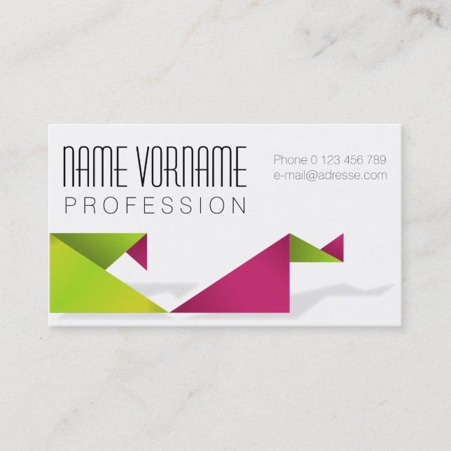 Carte De Visite origami (Devant)
