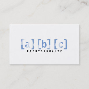 Carte De Visite Originelle Visitenkarte mit blau