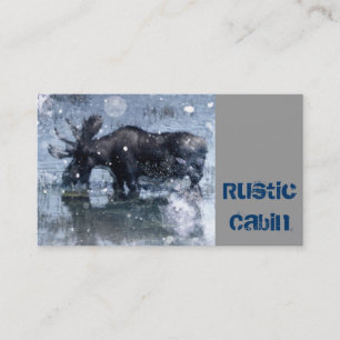 Carte De Visite Orignaux rustiques de taureau de faune de région