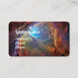 Carte De Visite Orion Nebula Space Galaxy coins ronds