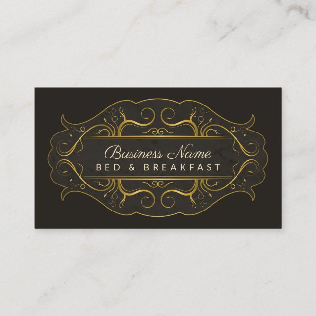 Carte De Visite Ornate Flourish Signal Chambres d'hôte B&B (Devant)