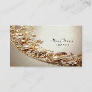 Carte De Visite Ornate Gold Flourish Business Card