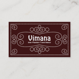 Carte De Visite Ornement - Blanc sur Brown foncé 330000