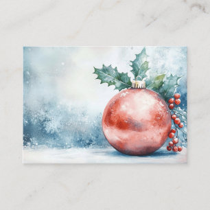 Carte De Visite Ornement de Noël Festif