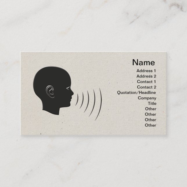 Carte De Visite Orthophonie (Devant)