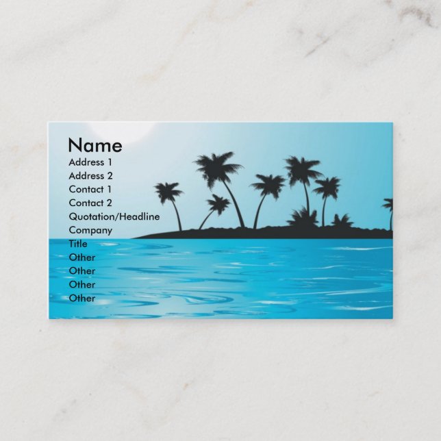 Carte De Visite Other046, Nom, Adresse 1, Adresse 2, Contact ... (Devant)