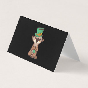 Carte De Visite Otter Leprechaun St Patrick Day Enfants et adultes