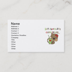 Carte De Visite Ours chaud de fille de ChocolateConoisseur