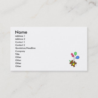 Carte De Visite Ours de ballon