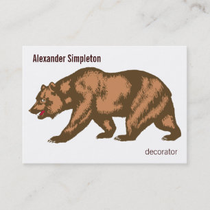 Carte De Visite Ours de la Californie